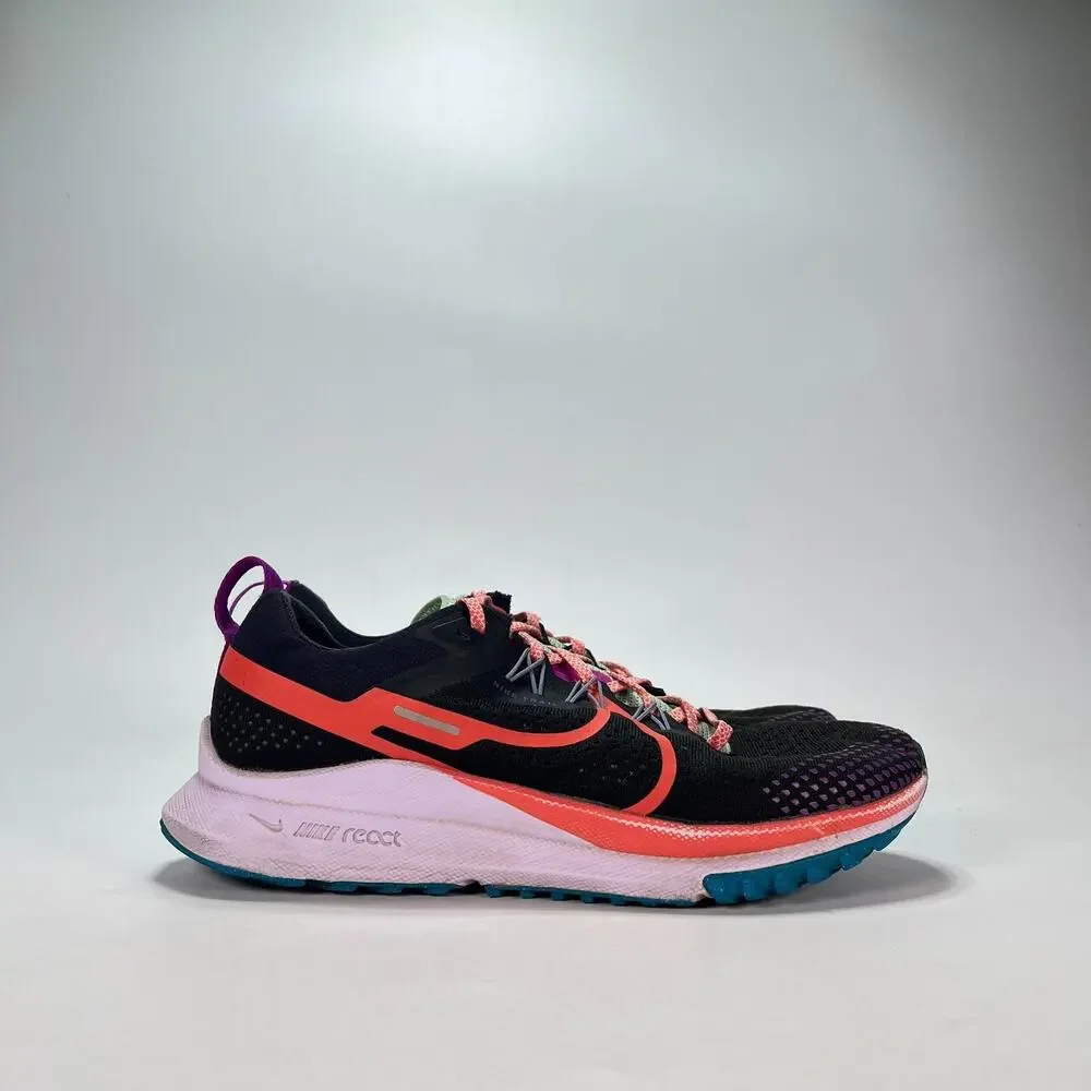 Nike React Pegasus 4 Black Magic Ember Trail Shoes DJ6158-003 Men's Size 9.5